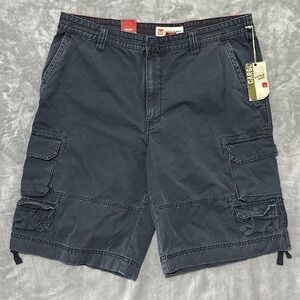 Vintage Mossimo Cargo Supply Shorts Men 38 Blue Baggy Skate Grunge Y2K NWT